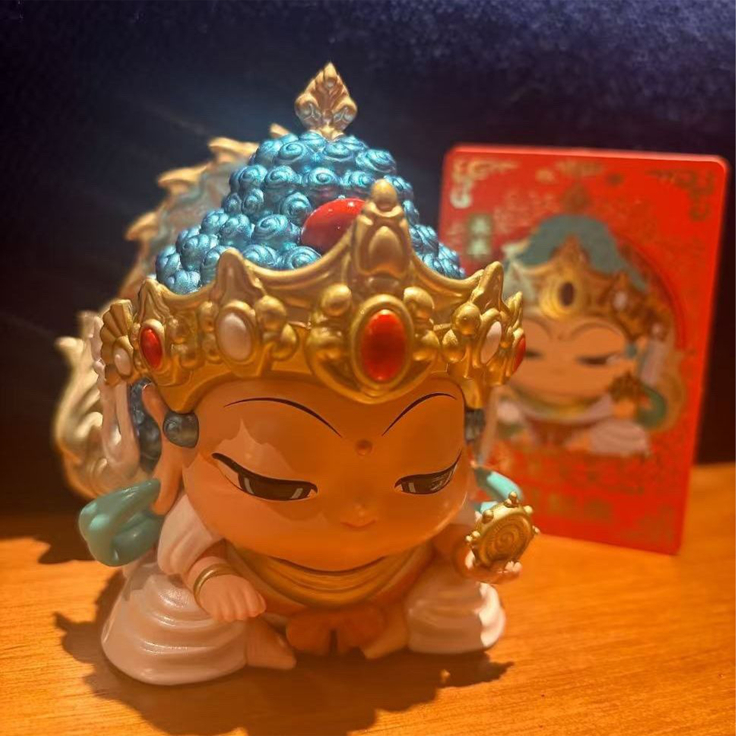 Chibi Buddhist Deity Figurines: Exquisite Traditional Desktop Decor Collectibles