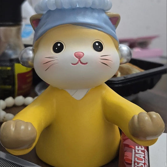 Adorable Cat Glasses Holder: Cute Cartoon Desk Decor Figurine
