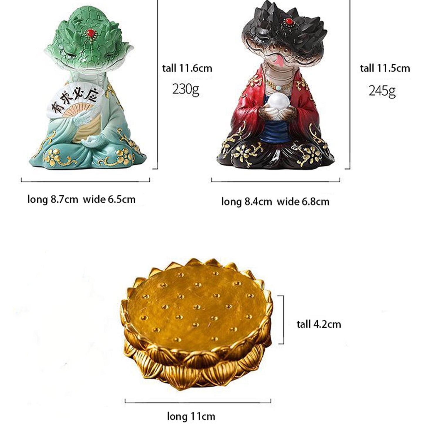 Eastern Mythology Willow Fairy Python Statue - Handmade Snake Deity Ornament with Zen Lotus Base, Unique Folk Art Figurine