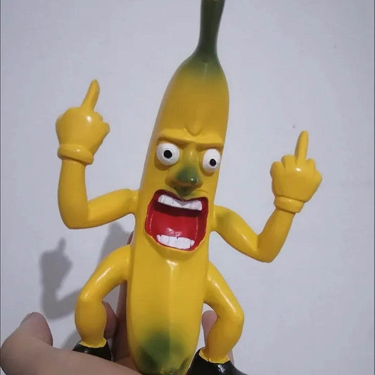 Angry Banana Figurine: Funny Crazy Desk Decor