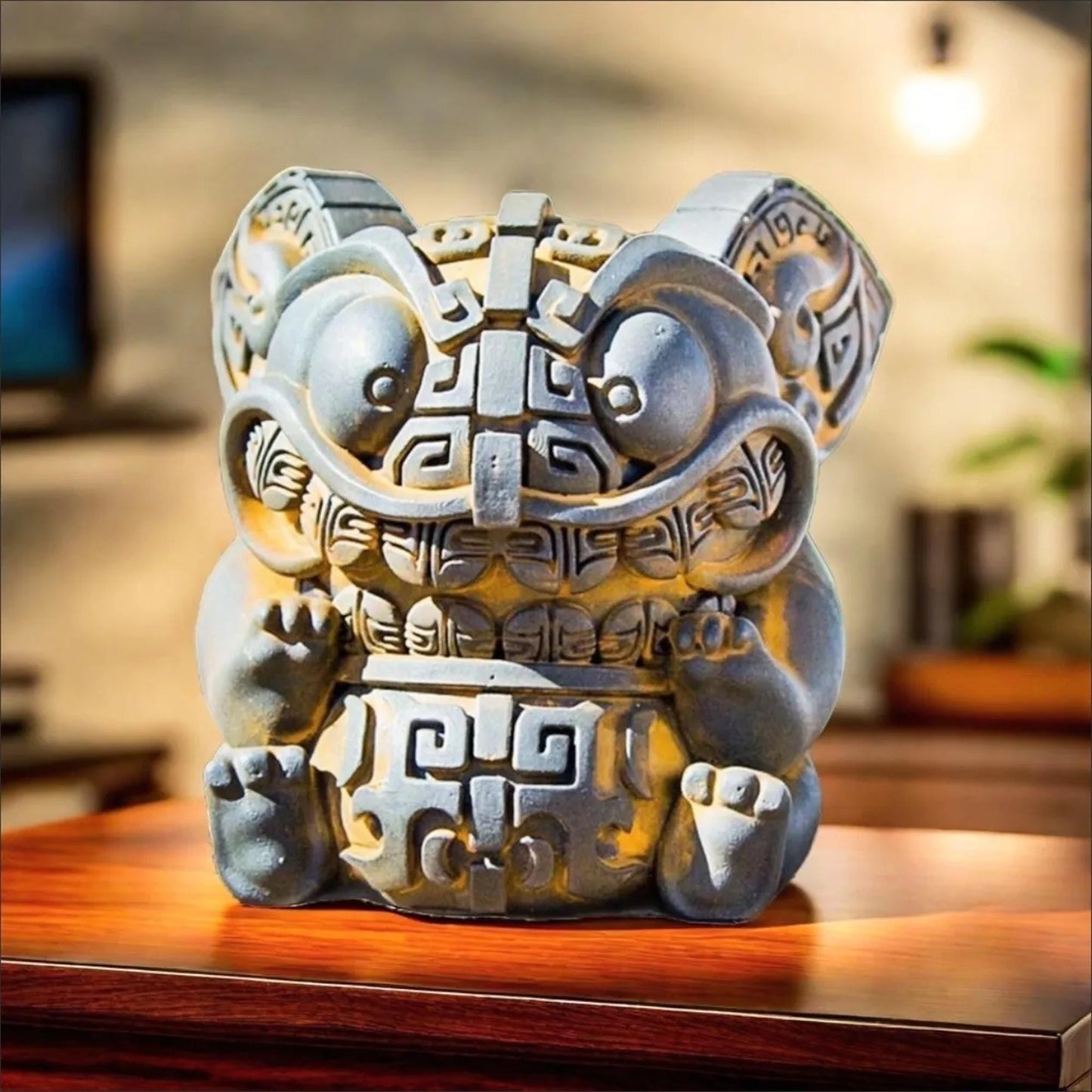 Ancient Chinese Taotie Beast Figurine & Incense Holder