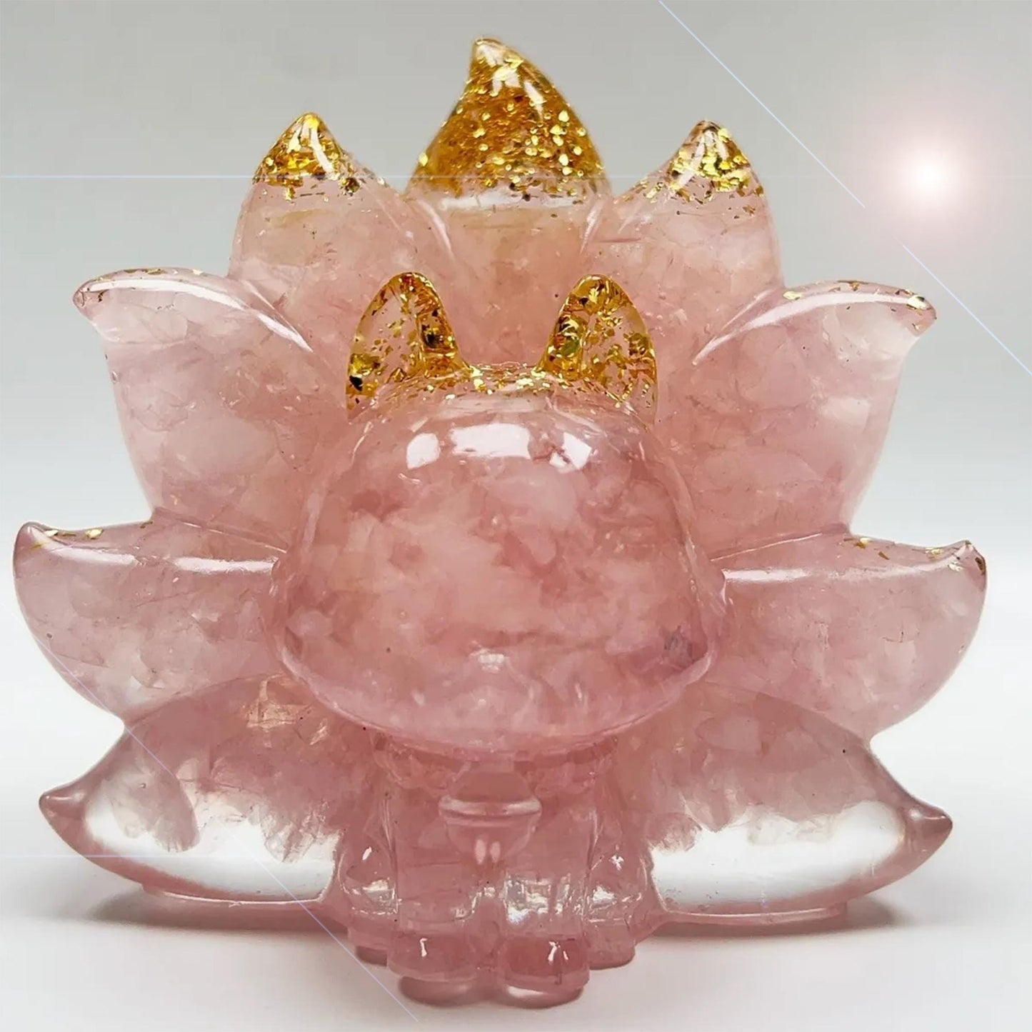 Multi-Color Spirit Fox Crystal Shard Decor Statue
