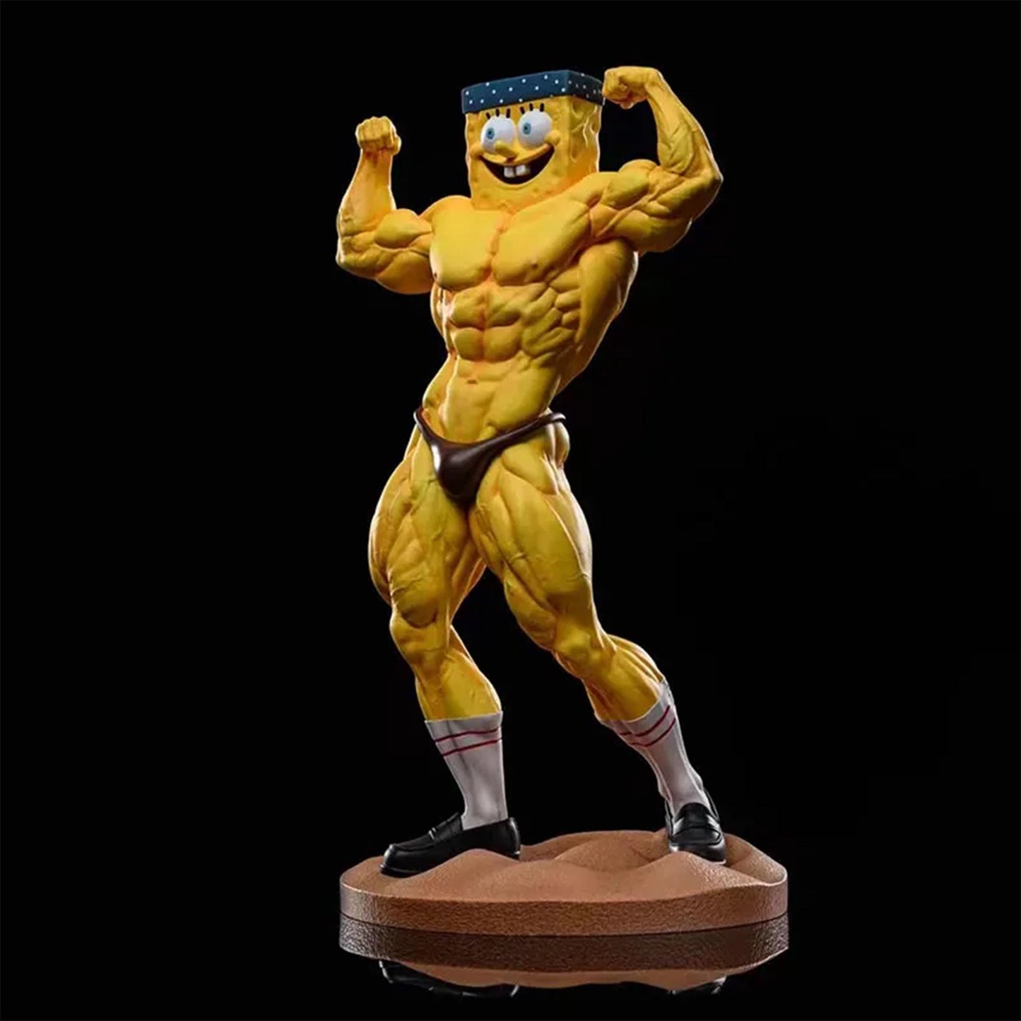 Absurd Buff SpongeBob & Patrick Star Muscular Figure  Funny Cartoon Collectible Statue, Humorous Meme Decor, Unique Gift for SpongeBob Fans