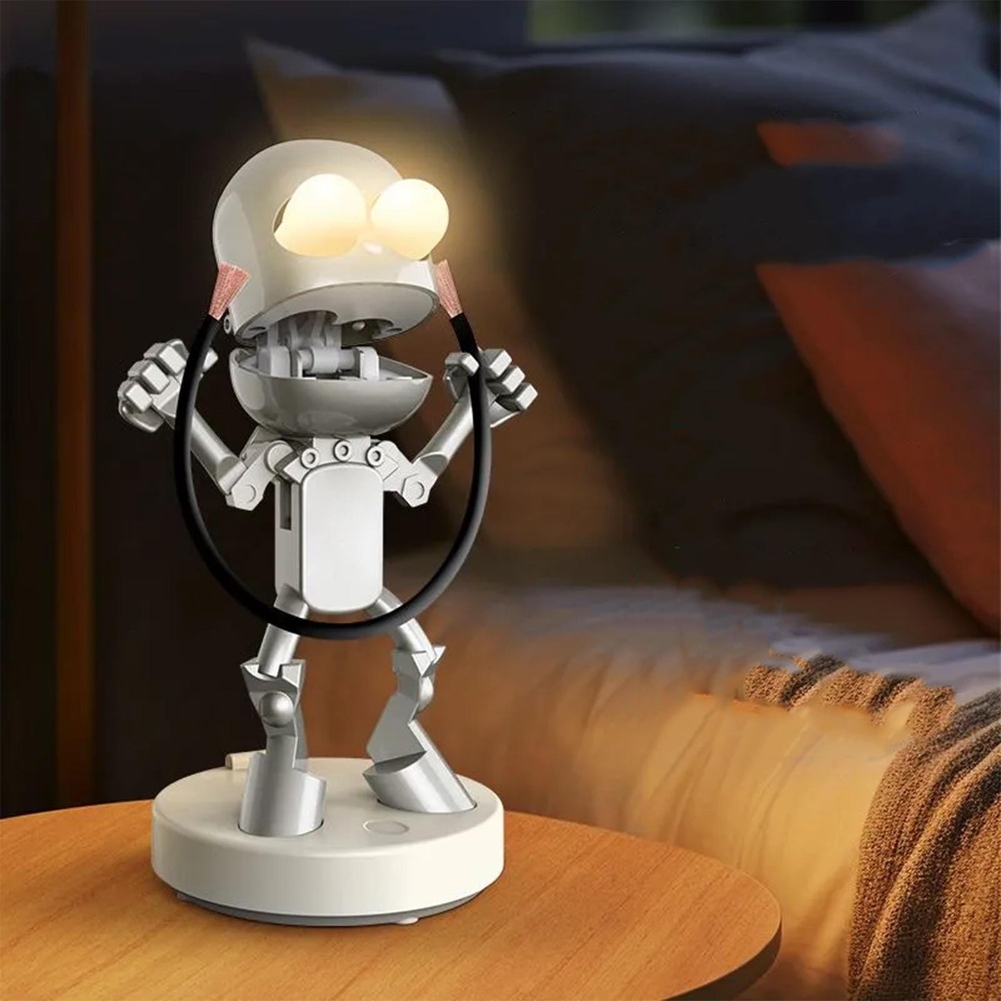 Alien Light Lamp – Metallic Gold & Silver Decor Piece