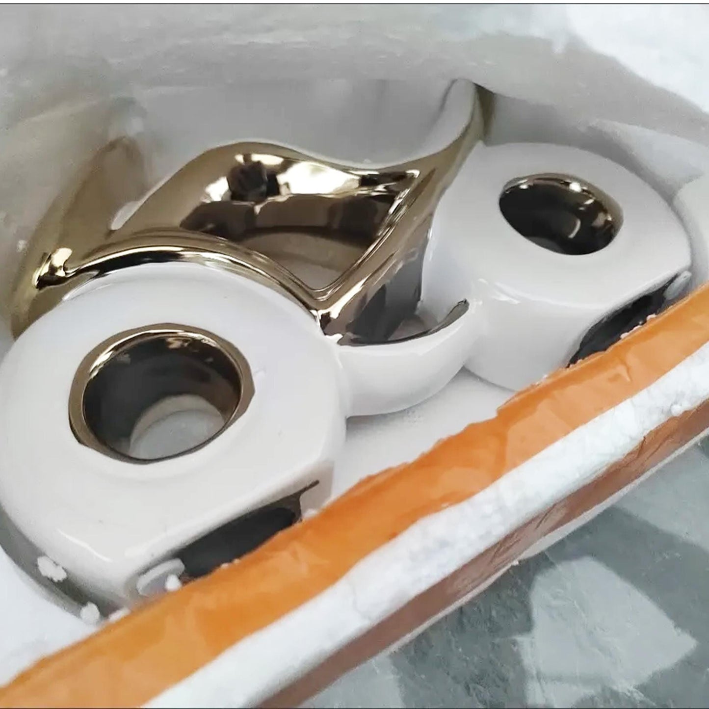 Ceramic Motorcycle Sculpture, Modern Home Decor Accent, Artistic Ornament for Shelf & Tabletop