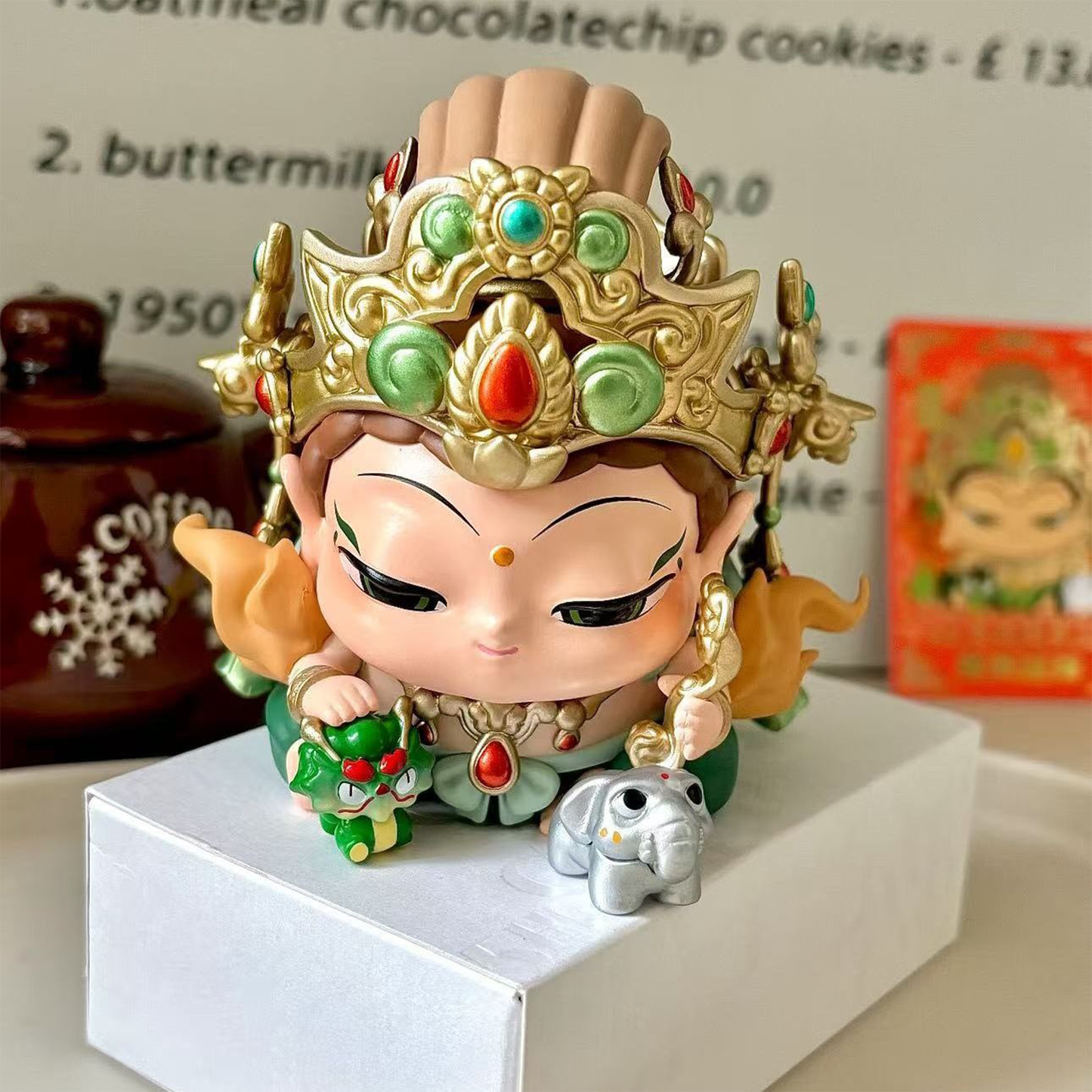 Chibi Buddhist Deity Figurines: Exquisite Traditional Desktop Decor Collectibles