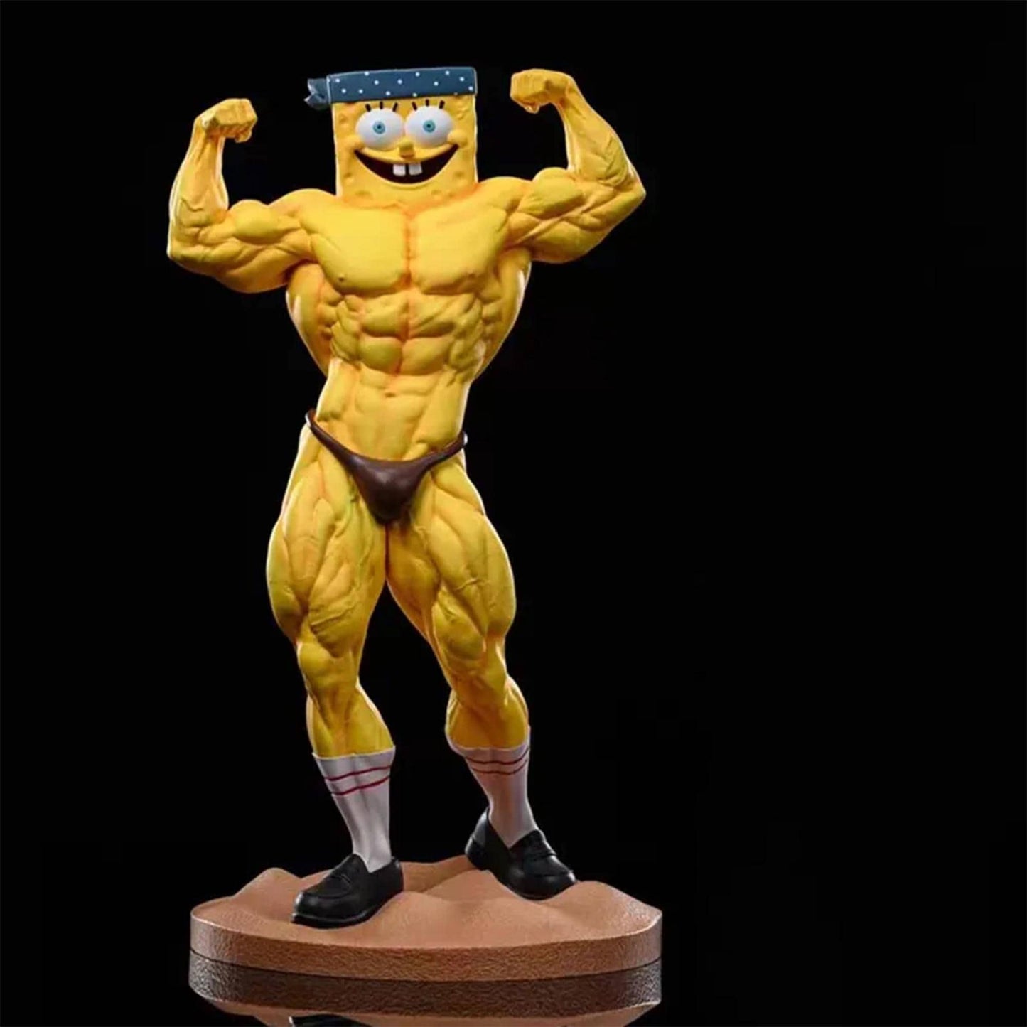 Absurd Buff SpongeBob & Patrick Star Muscular Figure  Funny Cartoon Collectible Statue, Humorous Meme Decor, Unique Gift for SpongeBob Fans