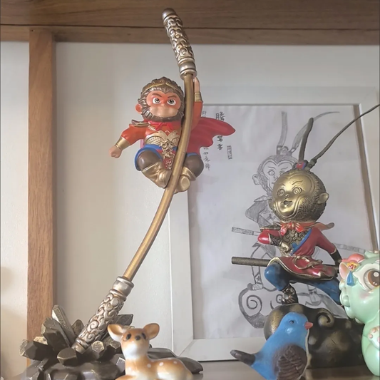 Cute Cartoon Chinese Monkey King Desk Decor Figurine