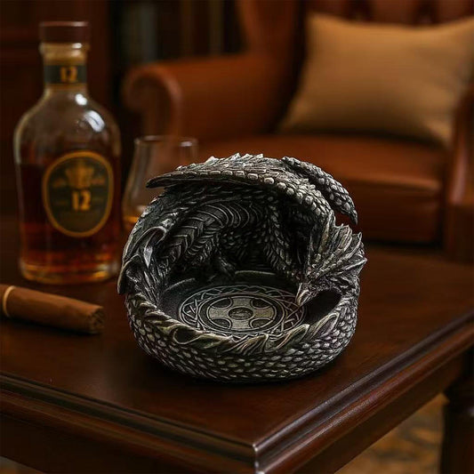 Mythical Dragon Ashtray | Fantasy Creature Home Decor, Gothic Smoking Accessory, Unique Gift for Dragon Enthusiasts