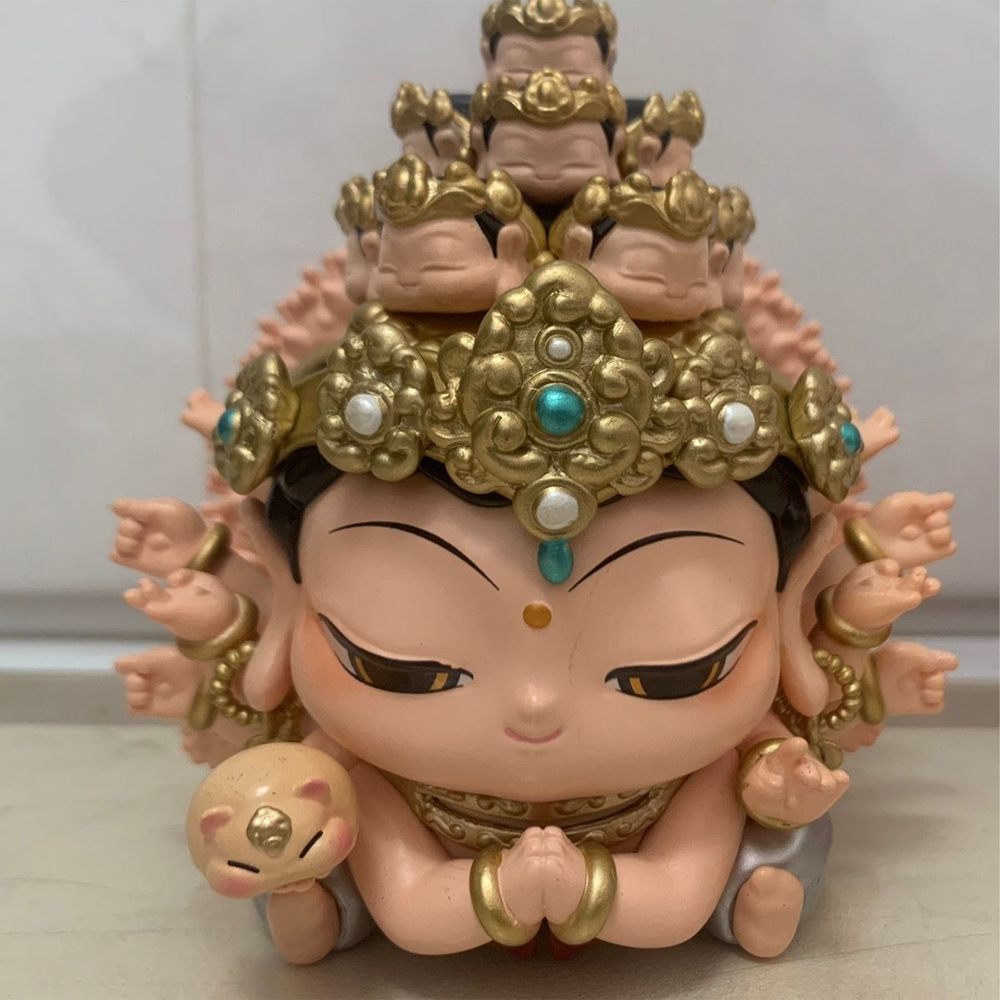Chibi Buddhist Deity Figurines: Exquisite Traditional Desktop Decor Collectibles