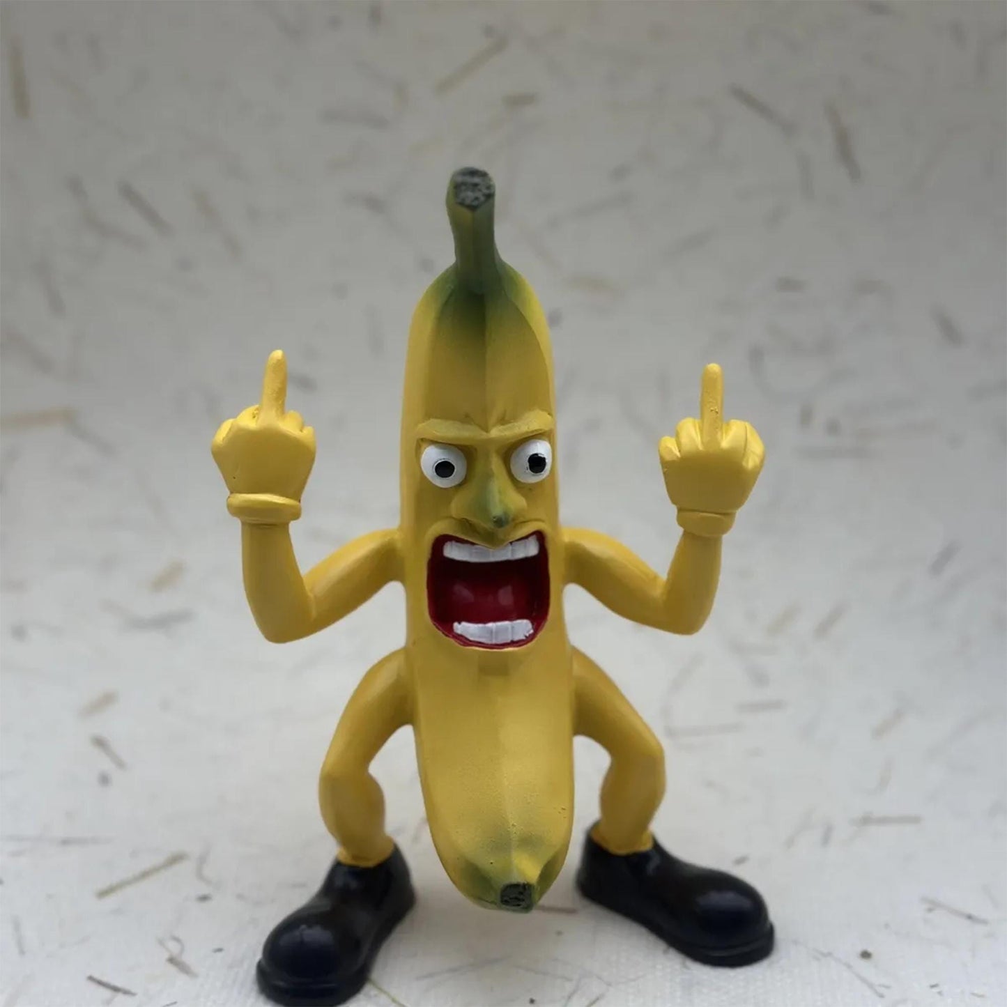 Angry Banana Figurine: Funny Crazy Desk Decor