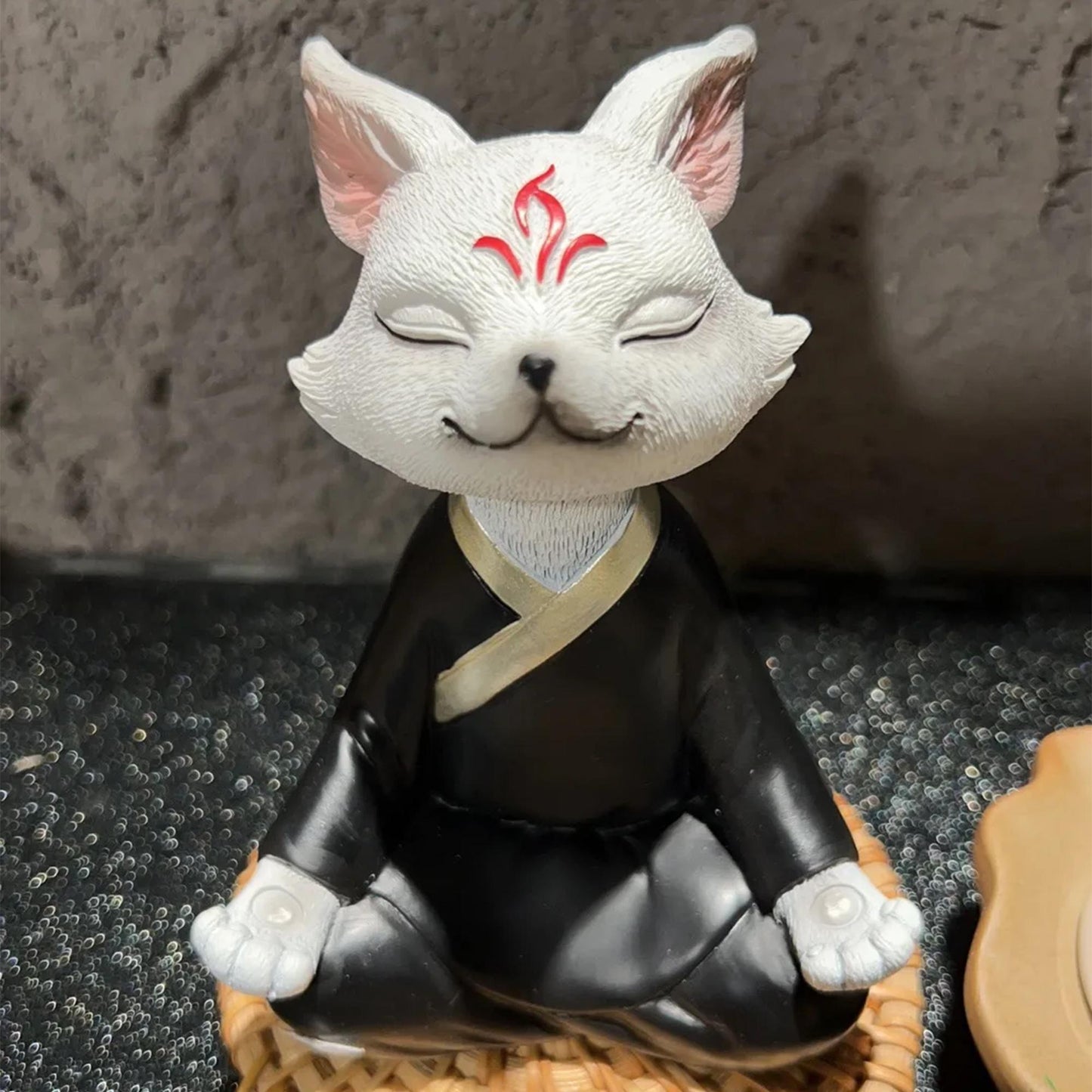 Zen Meditation Fox Figurine  Spiritual Animal Statue for Home Decor, Yoga Studio & Meditation Space