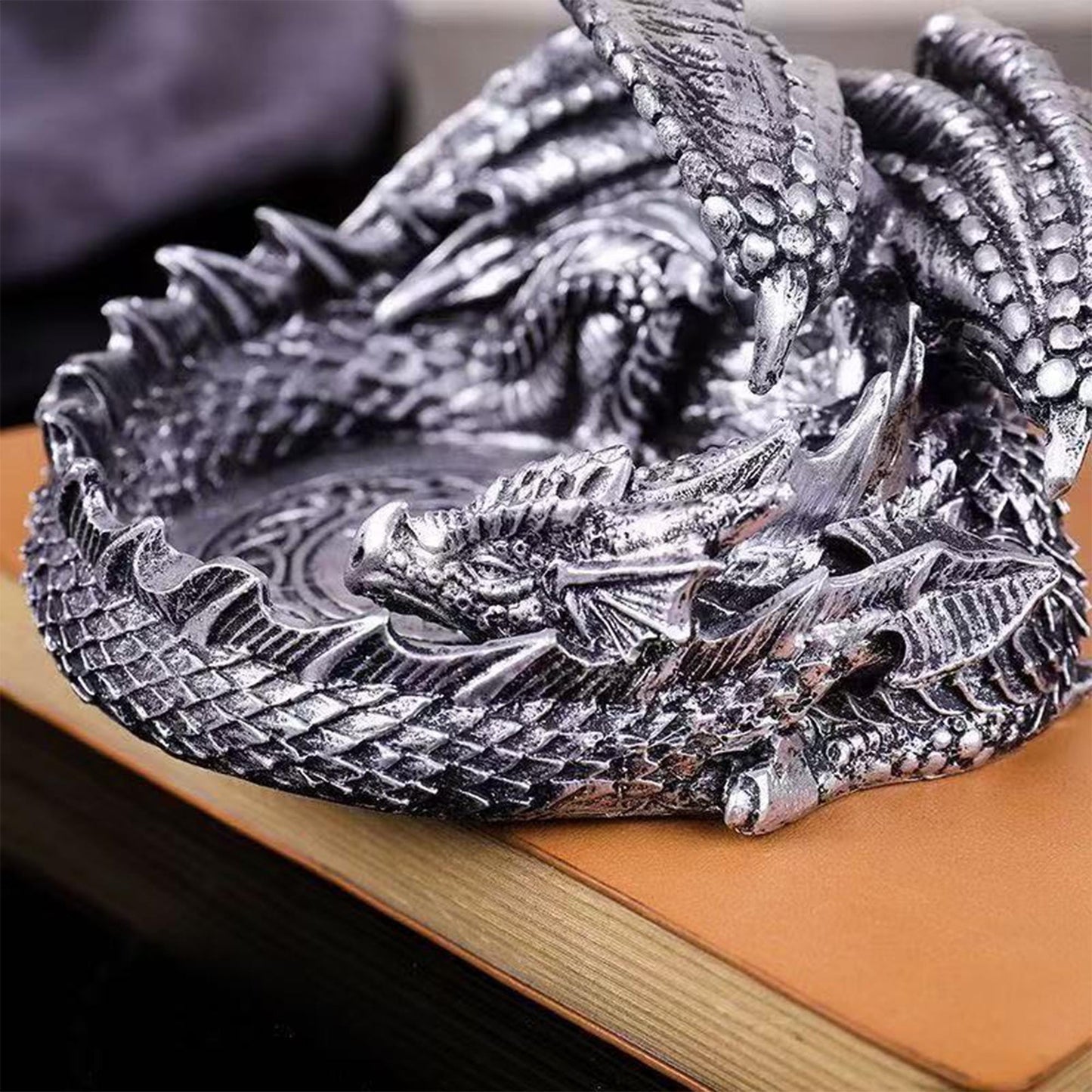 Mythical Dragon Ashtray | Fantasy Creature Home Decor, Gothic Smoking Accessory, Unique Gift for Dragon Enthusiasts