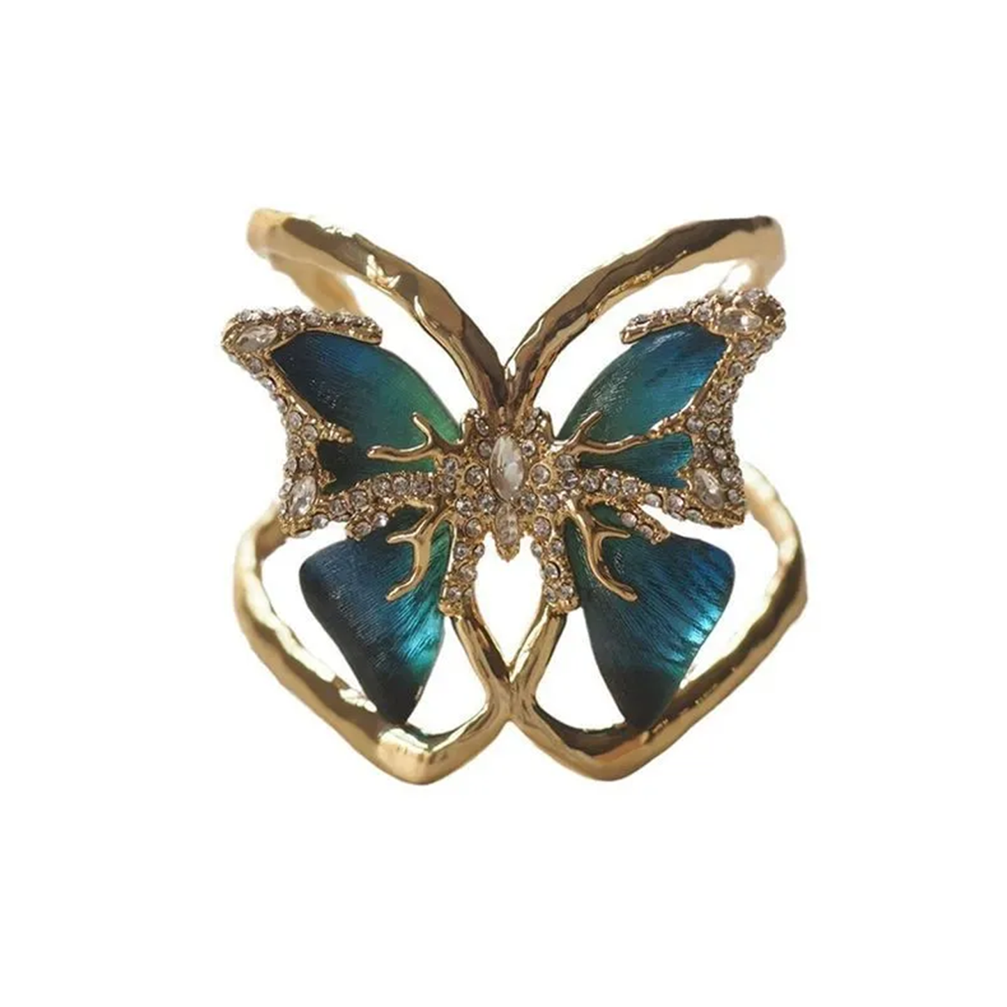 Vintage Butterfly Open Cuff Handcrafted Retro Versatile Bracelet