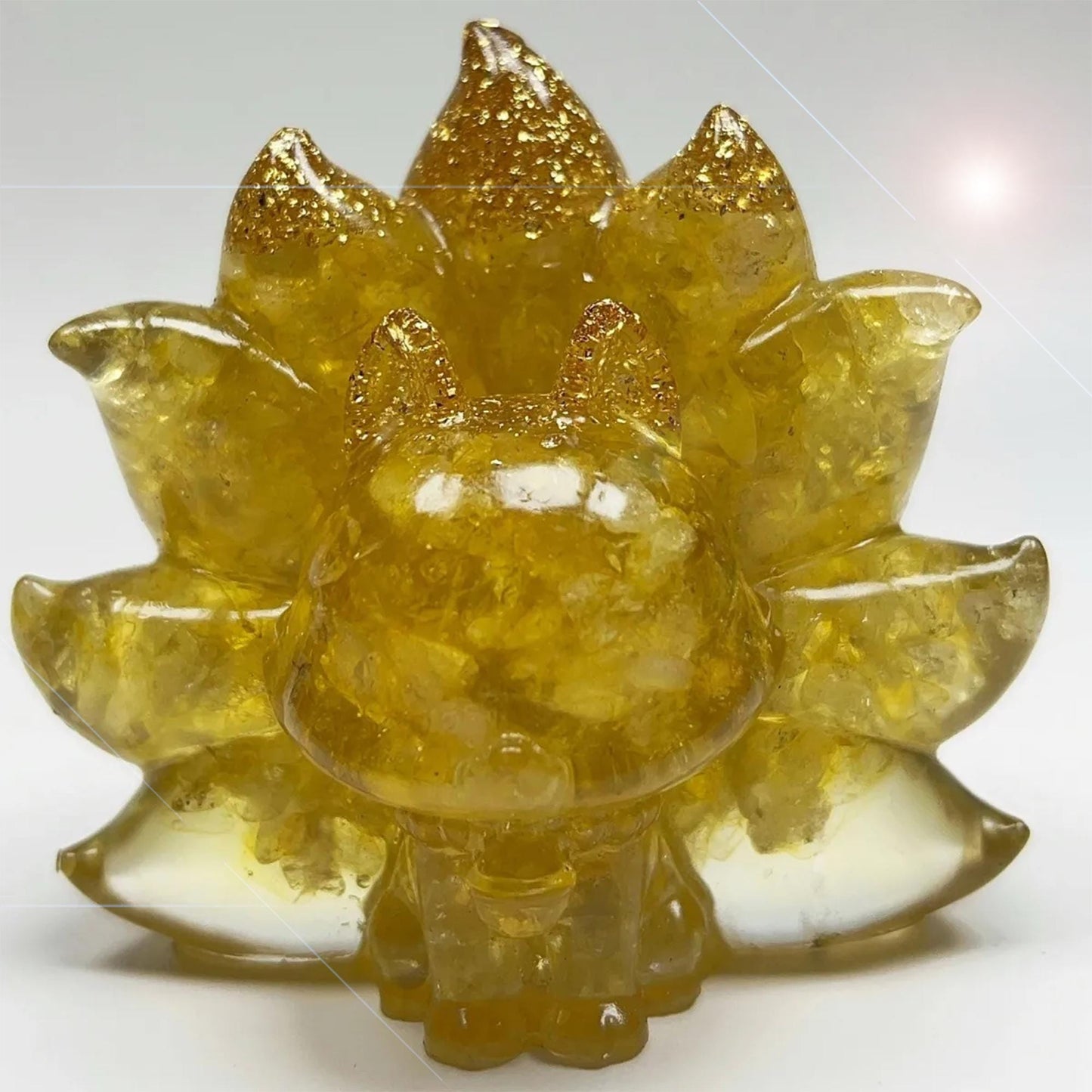 Multi-Color Spirit Fox Crystal Shard Decor Statue