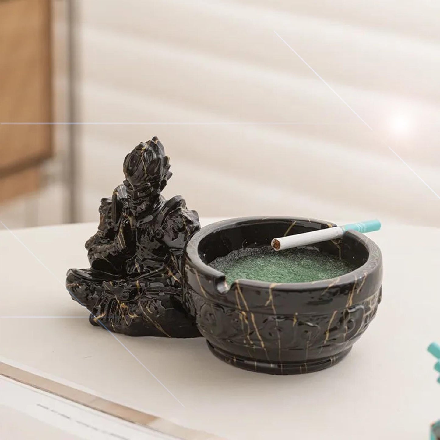 Sculpted Sun Wukong Ashtray (Marble or Glitter Finish)