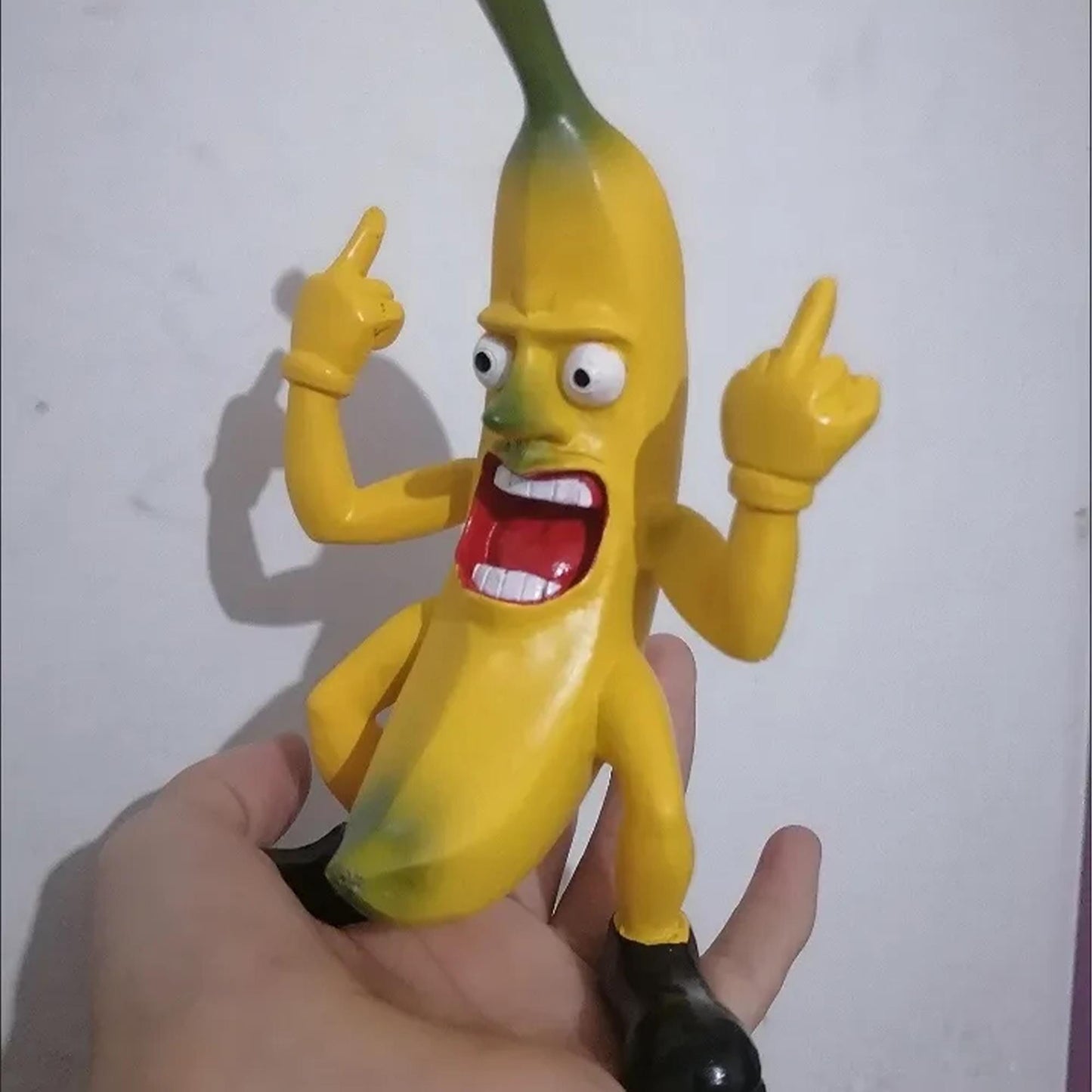 Angry Banana Figurine: Funny Crazy Desk Decor