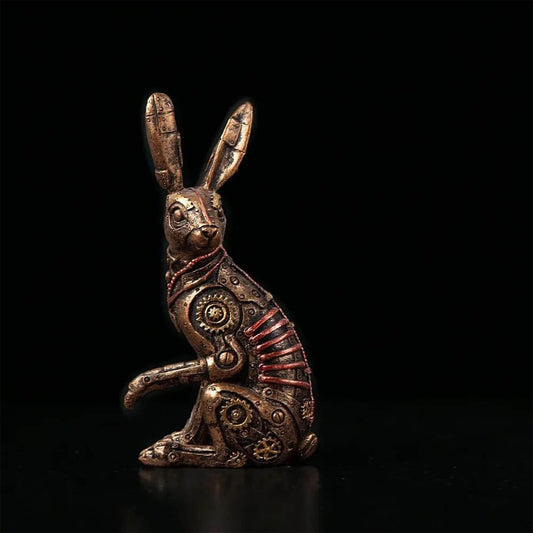Steampunk Animal Resin Sculptures  Mechanical Creatures (Rabbit, Whale, Fish) for Vintage Industrial Home Decor & Unique Gifts
