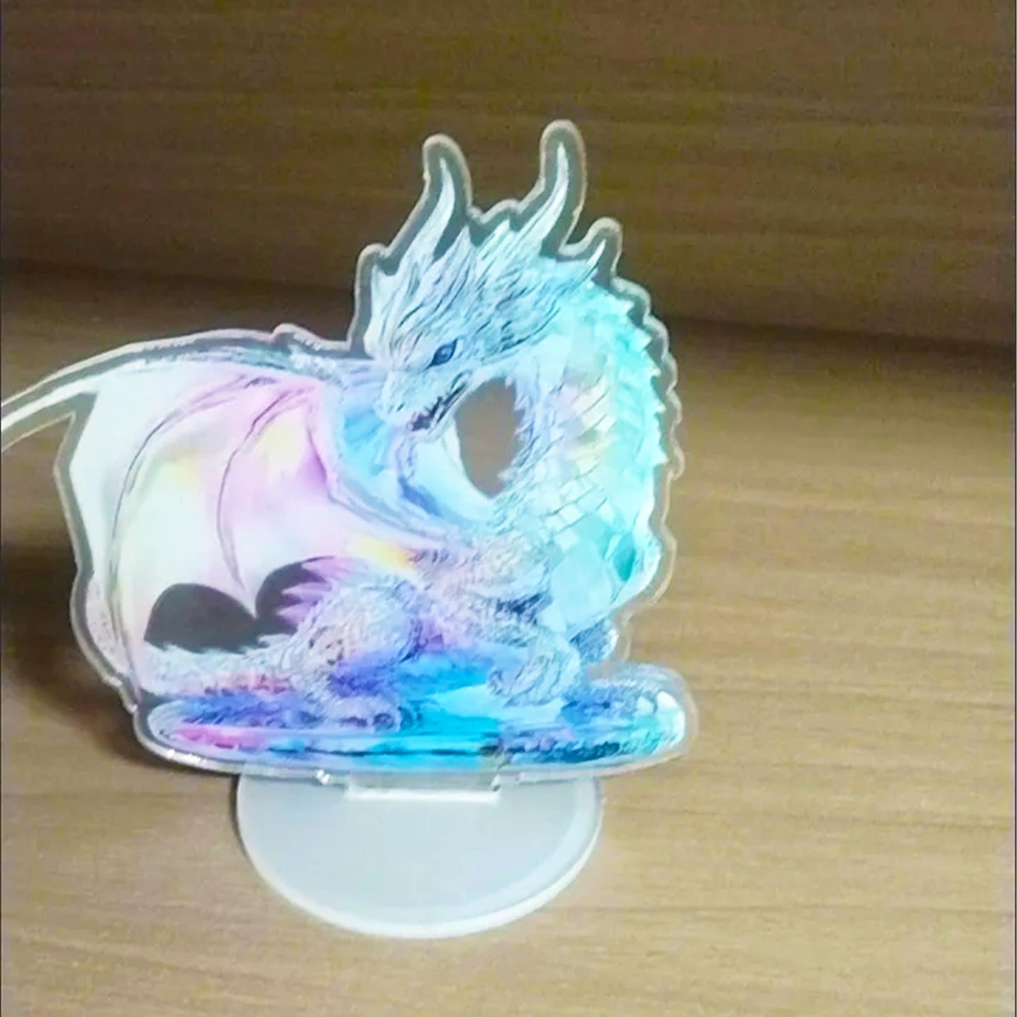 Bohemian Silver Dragon Figurine | Boho Fantasy Dragon Sculpture for Eclectic Home Decor