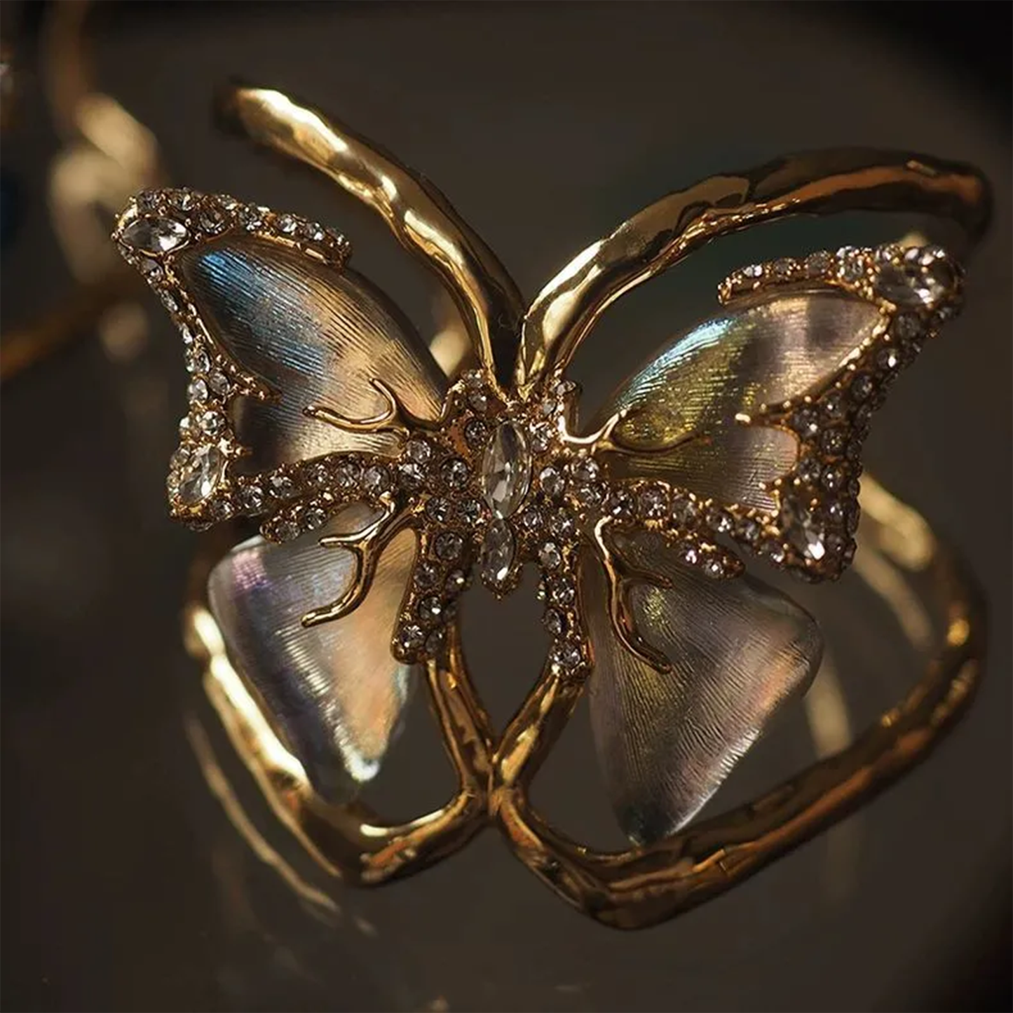 Vintage Butterfly Open Cuff Handcrafted Retro Versatile Bracelet
