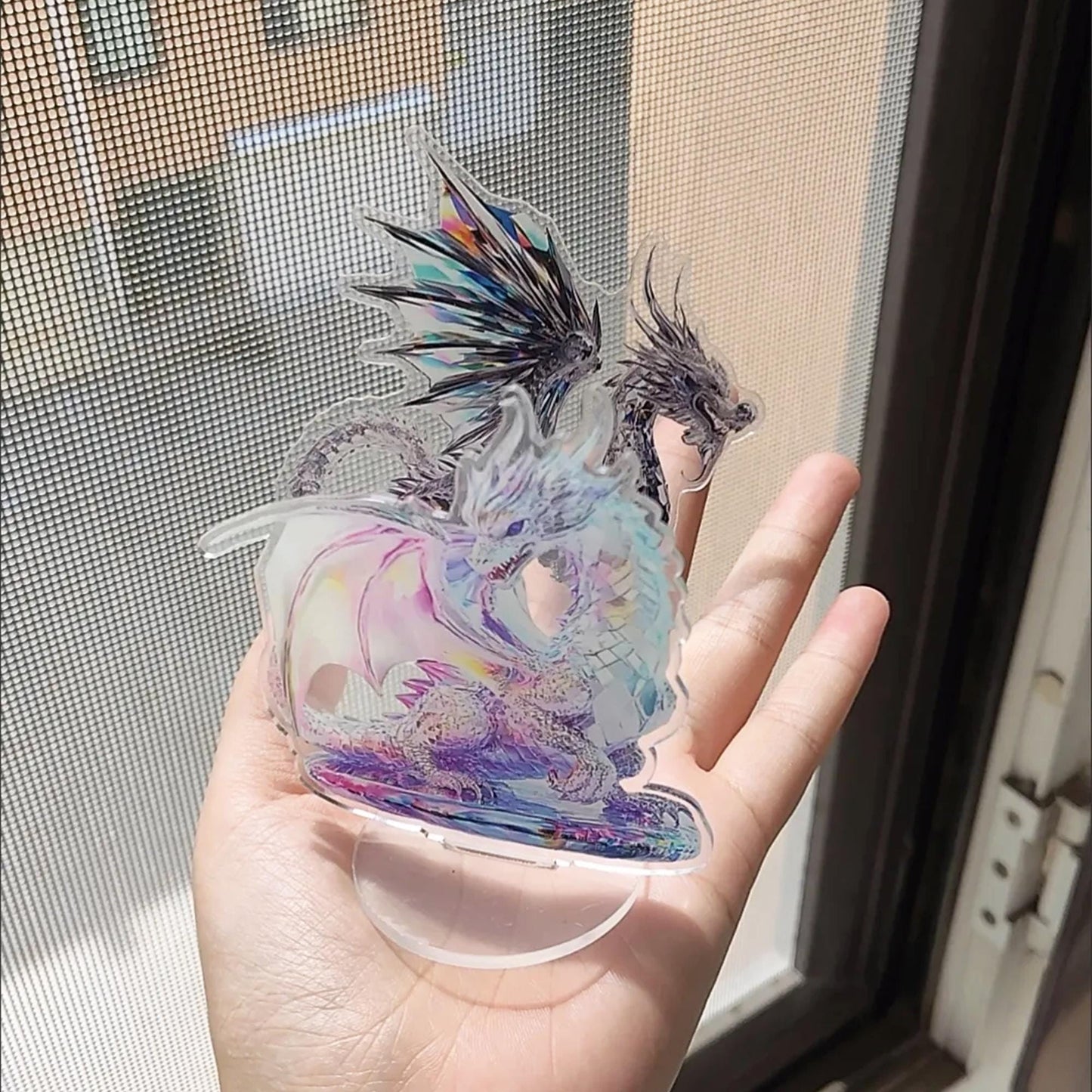 Bohemian Silver Dragon Figurine | Boho Fantasy Dragon Sculpture for Eclectic Home Decor