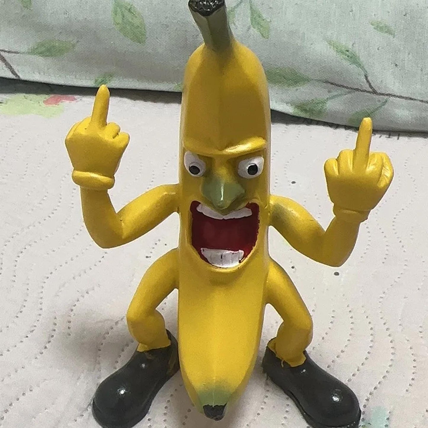Angry Banana Figurine: Funny Crazy Desk Decor