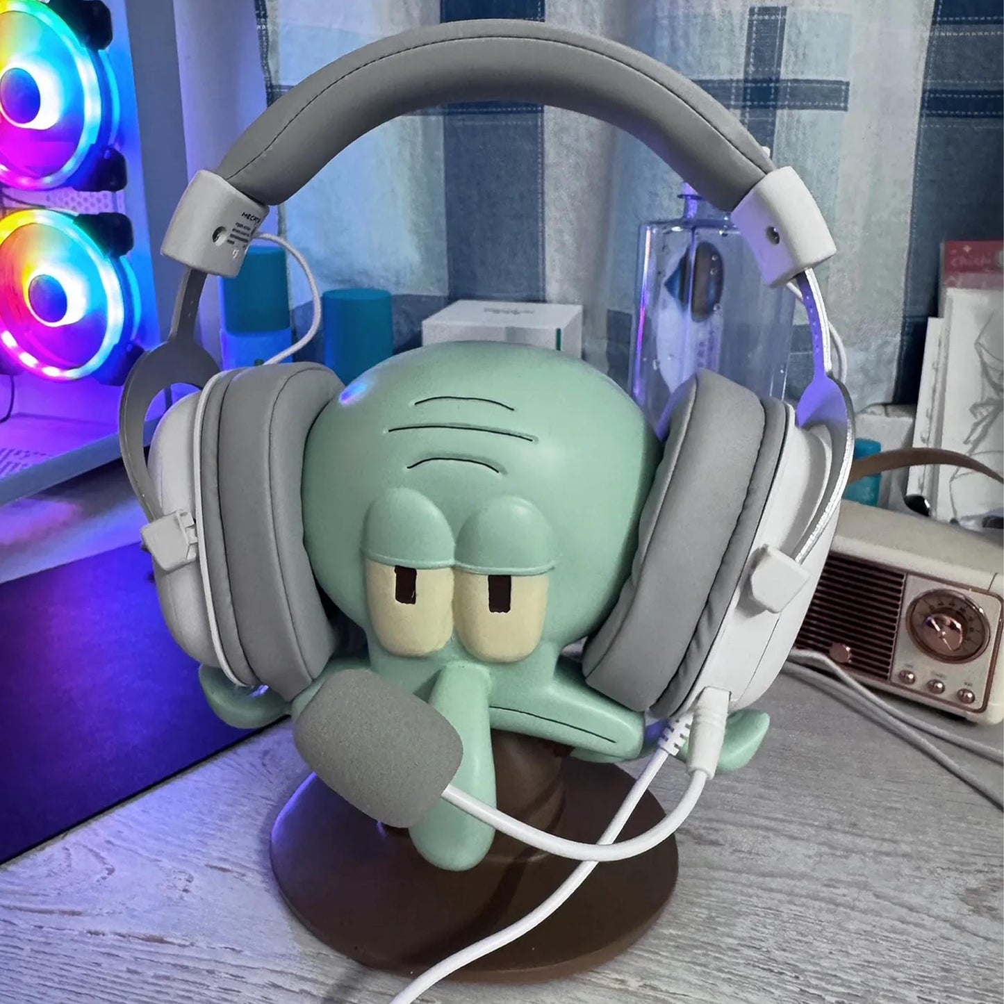 SpongeBob SquarePants  Squidward Headphone Stand, Fun and Creative Gaming Room Decor