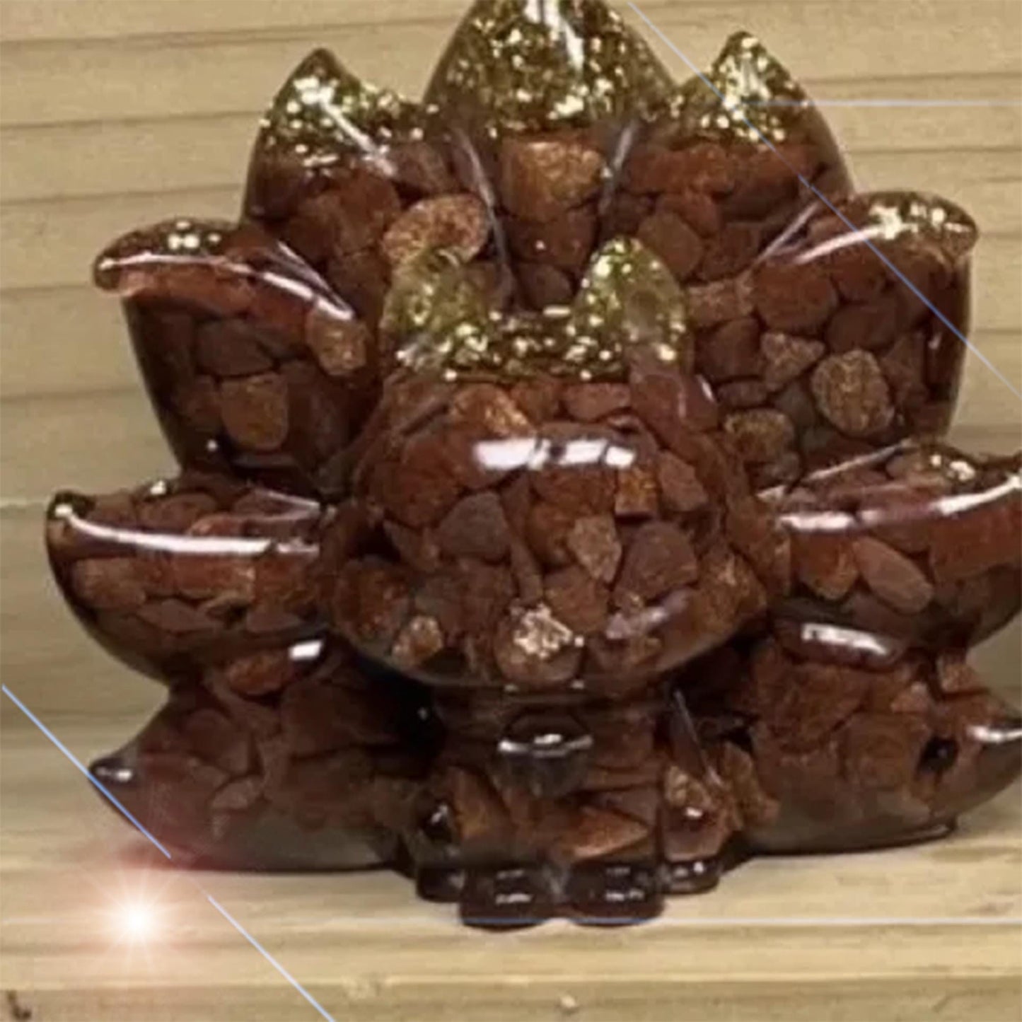 Multi-Color Spirit Fox Crystal Shard Decor Statue