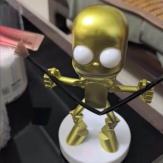 Alien Light Lamp – Metallic Gold & Silver Decor Piece