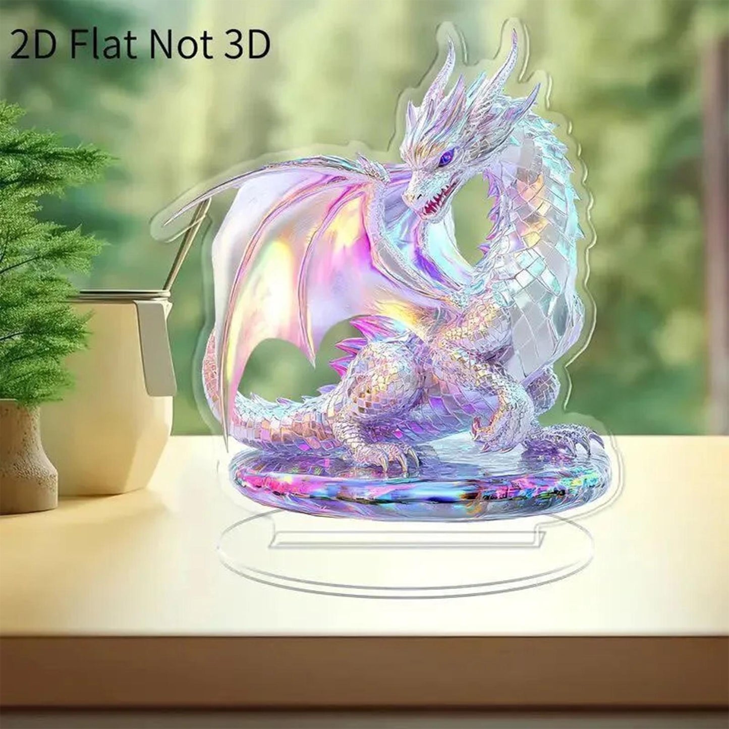 Bohemian Silver Dragon Figurine | Boho Fantasy Dragon Sculpture for Eclectic Home Decor