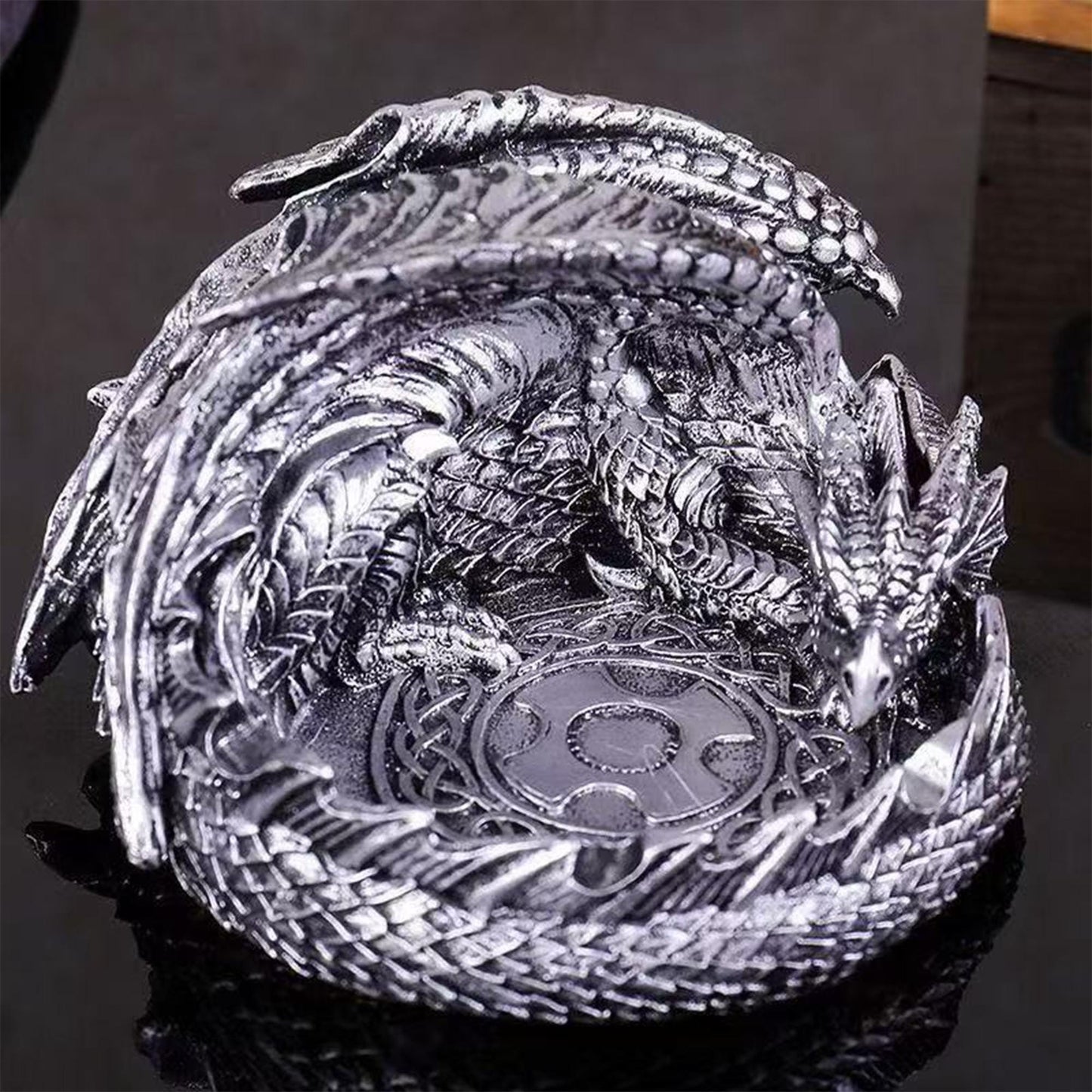 Mythical Dragon Ashtray | Fantasy Creature Home Decor, Gothic Smoking Accessory, Unique Gift for Dragon Enthusiasts