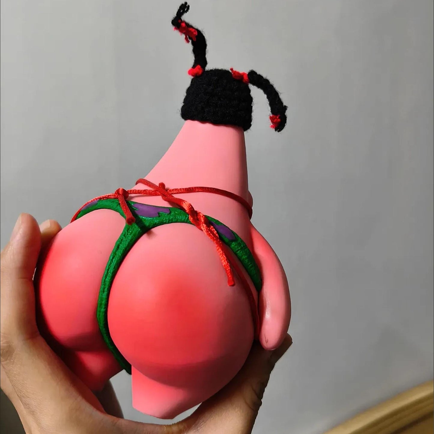 Cute Patrick Star Chinese Fortune Decor Figure