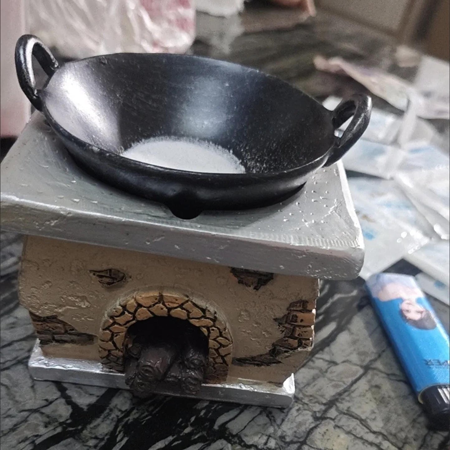 Rustic Stove Ashtray - Wok Design